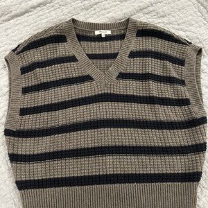Madewell, Women’s Waffle Net Sweater Vest - grey and navy. Never worn.